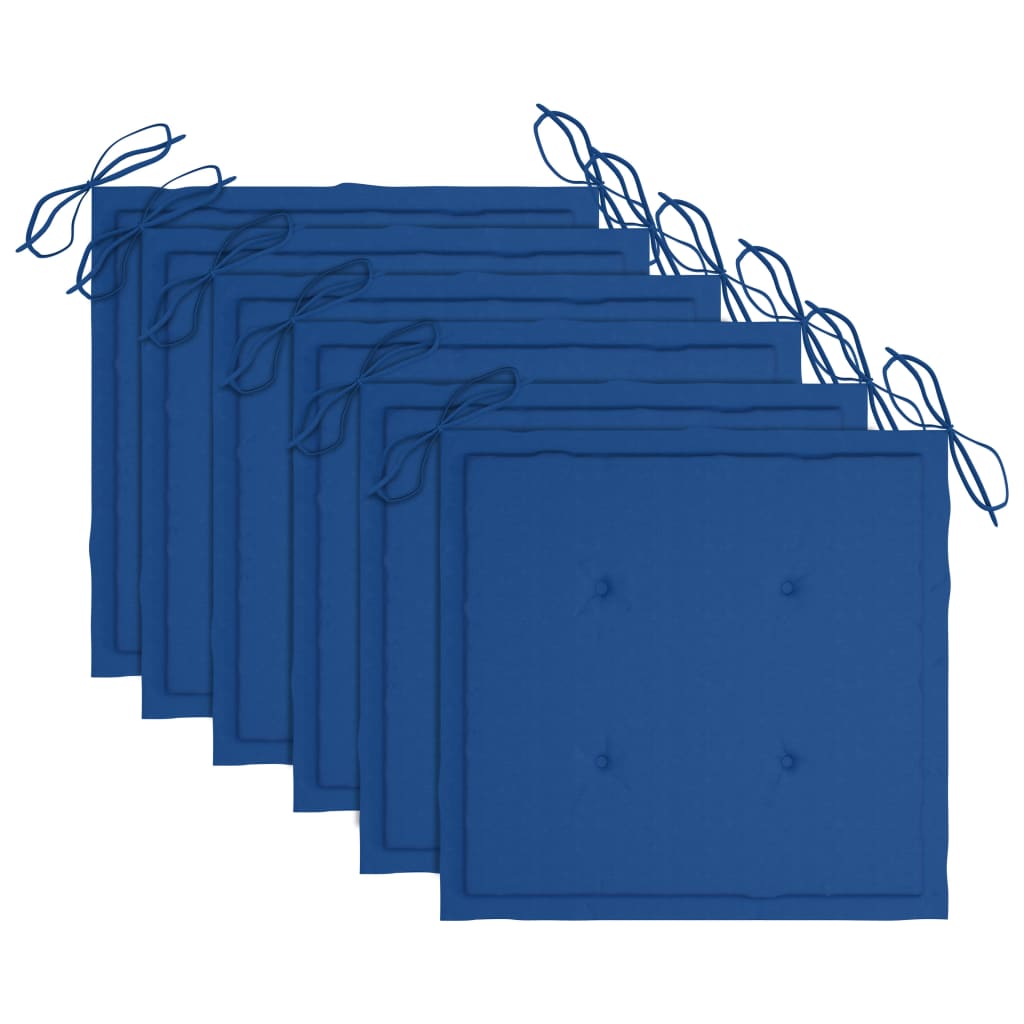 Scaune grădină stivuibile cu perne, 6 buc, lemn masiv tec GartenMobel Dekor