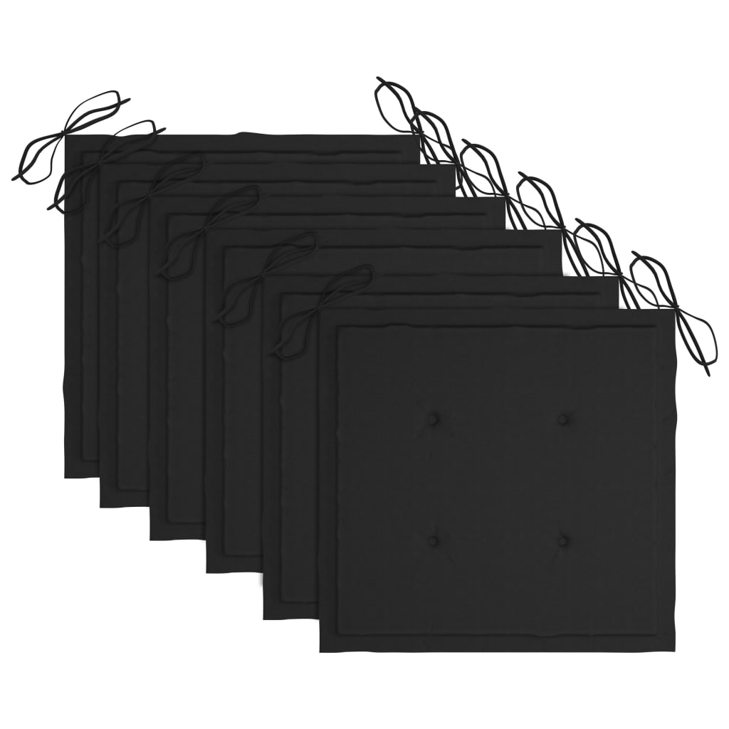 Scaune grădină stivuibile cu perne, 6 buc, lemn masiv tec GartenMobel Dekor