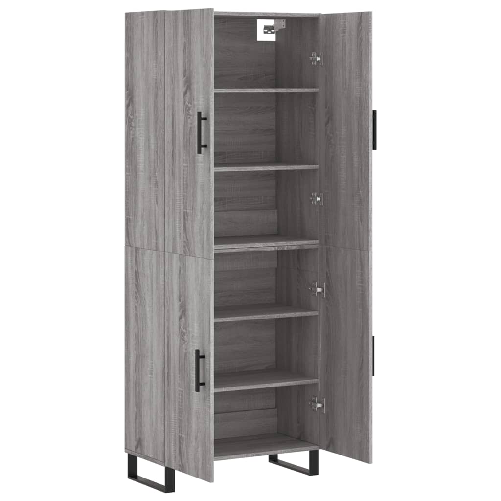 Dulap înalt, gri sonoma, 69,5x34x180 cm, lemn compozit GartenMobel Dekor