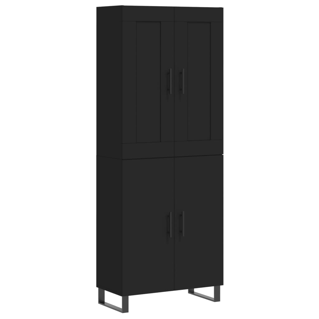 Dulap înalt, negru, 69,5x34x180 cm, lemn compozit GartenMobel Dekor