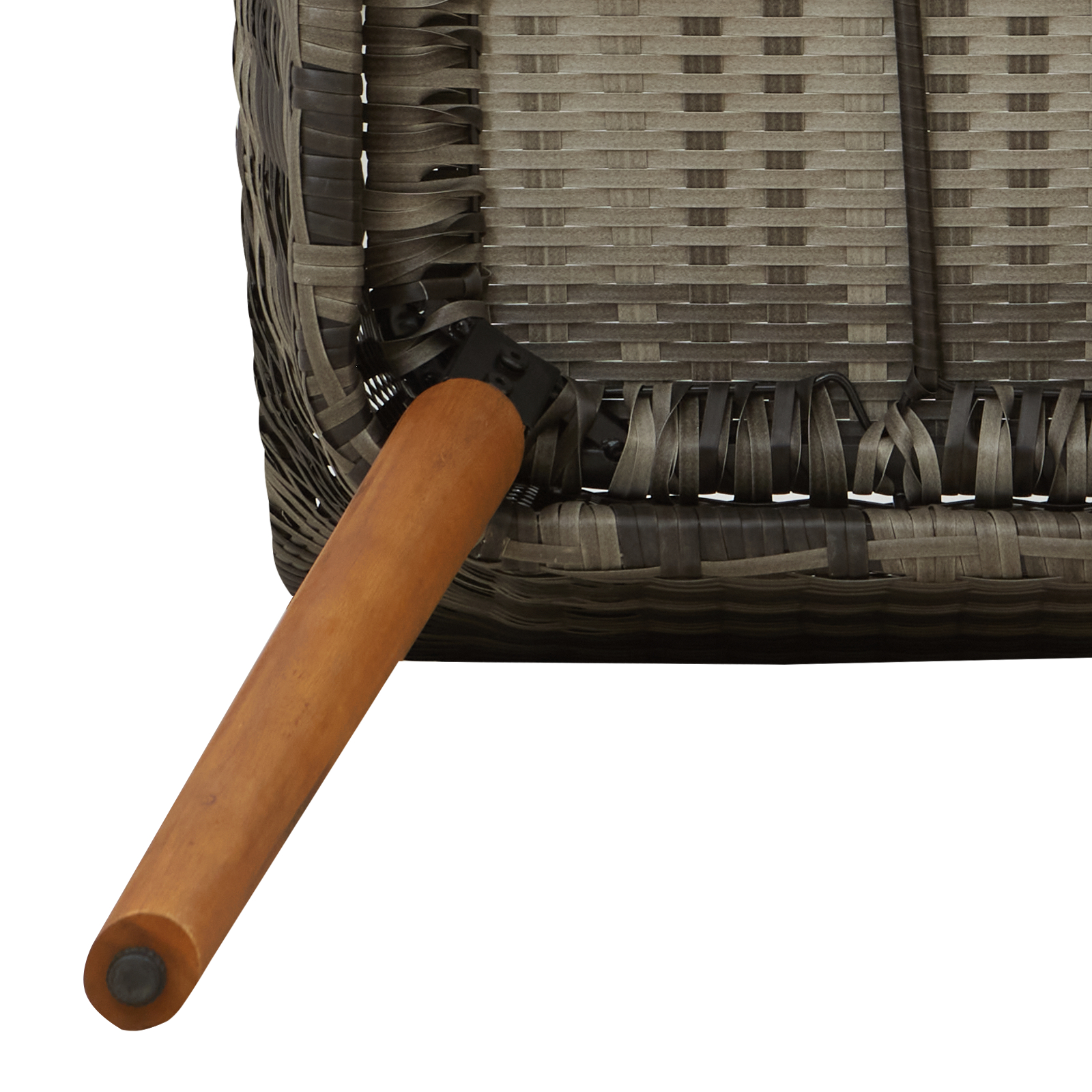 Set Dining Grădină 7 Piese Gri din Ratan Poliester GartenMobel Dekor