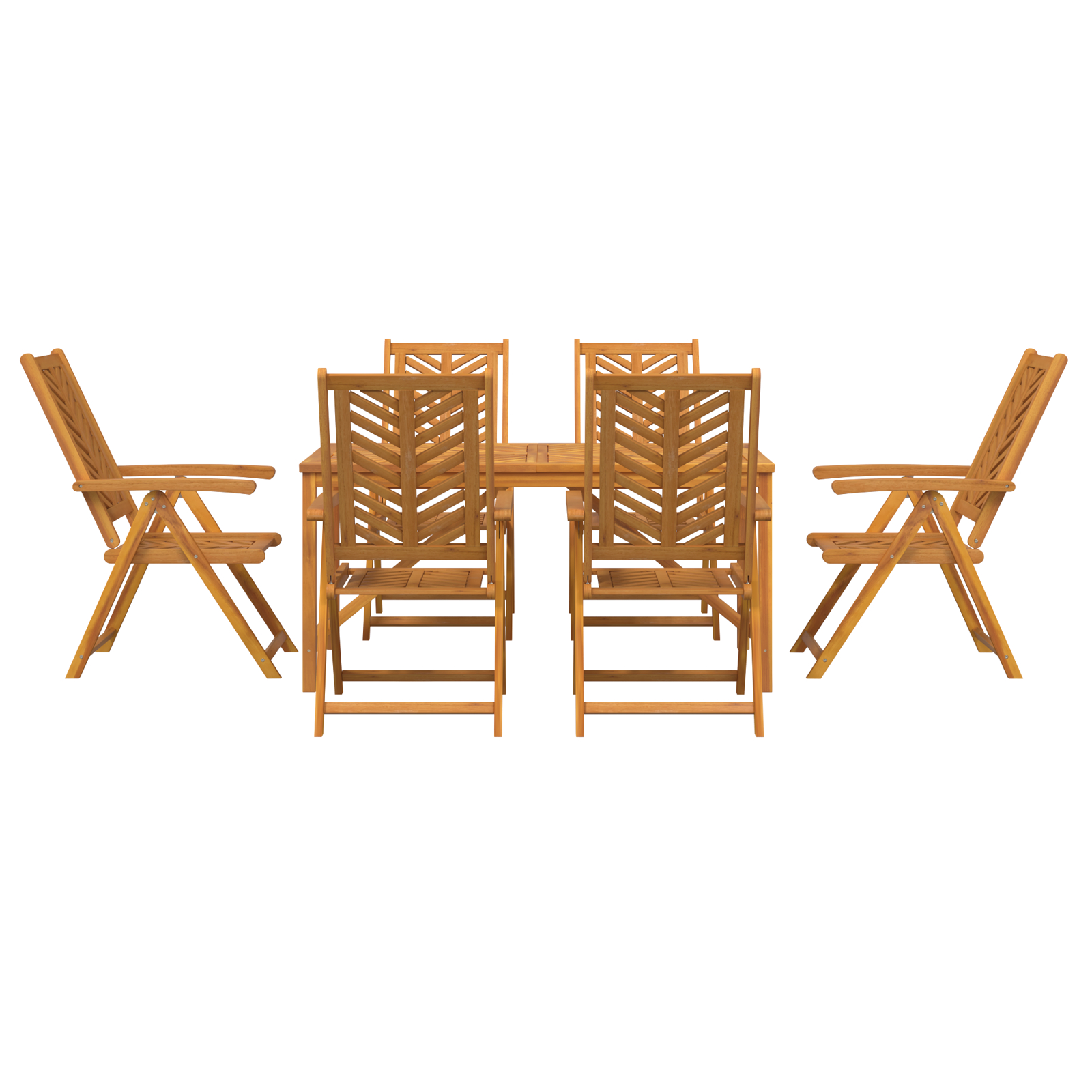 Set Dining Grădină 7 Piese din Lemn Masiv Acacia GartenMobel Dekor