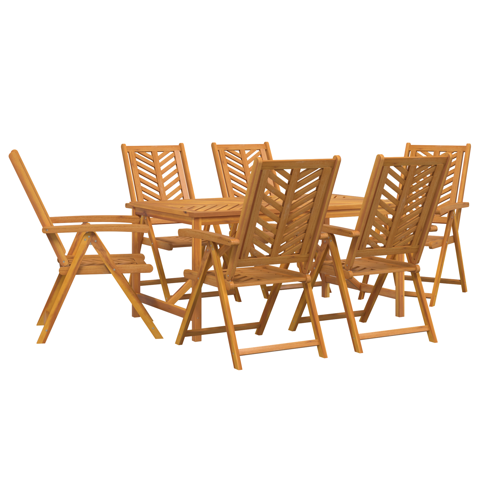 Set Dining Grădină 7 Piese din Lemn Masiv Acacia GartenMobel Dekor