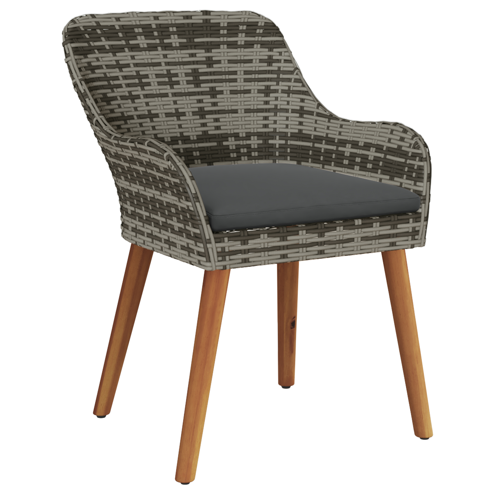 Set Mese Grădină 5 Piese Gri Poly Rattan GartenMobel Dekor