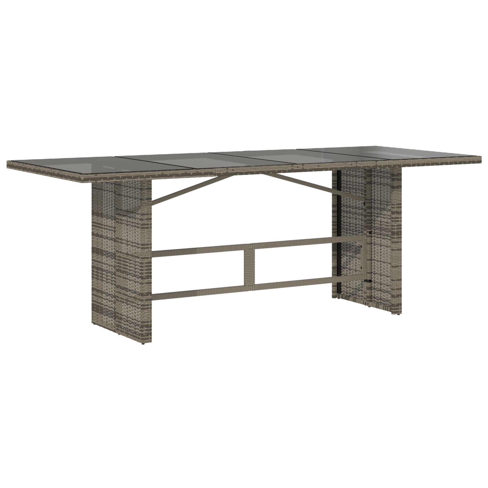 Set de Dining pentru Grădină 9 Piese Gri Poliratan GartenMobel Dekor
