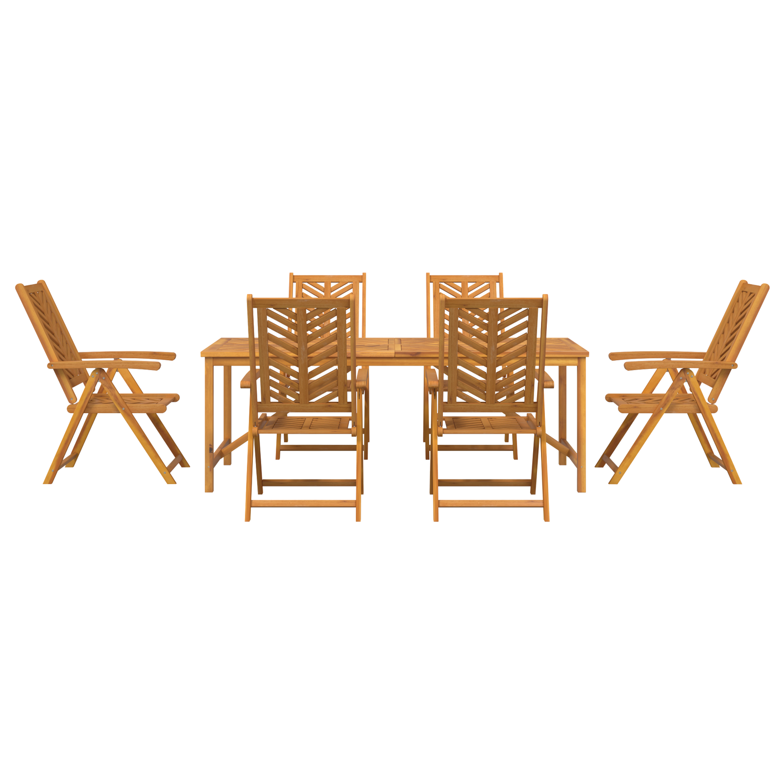 Set de Dining pentru Grădină cu 7 Piese din Lemn Masiv de Acacia GartenMobel Dekor