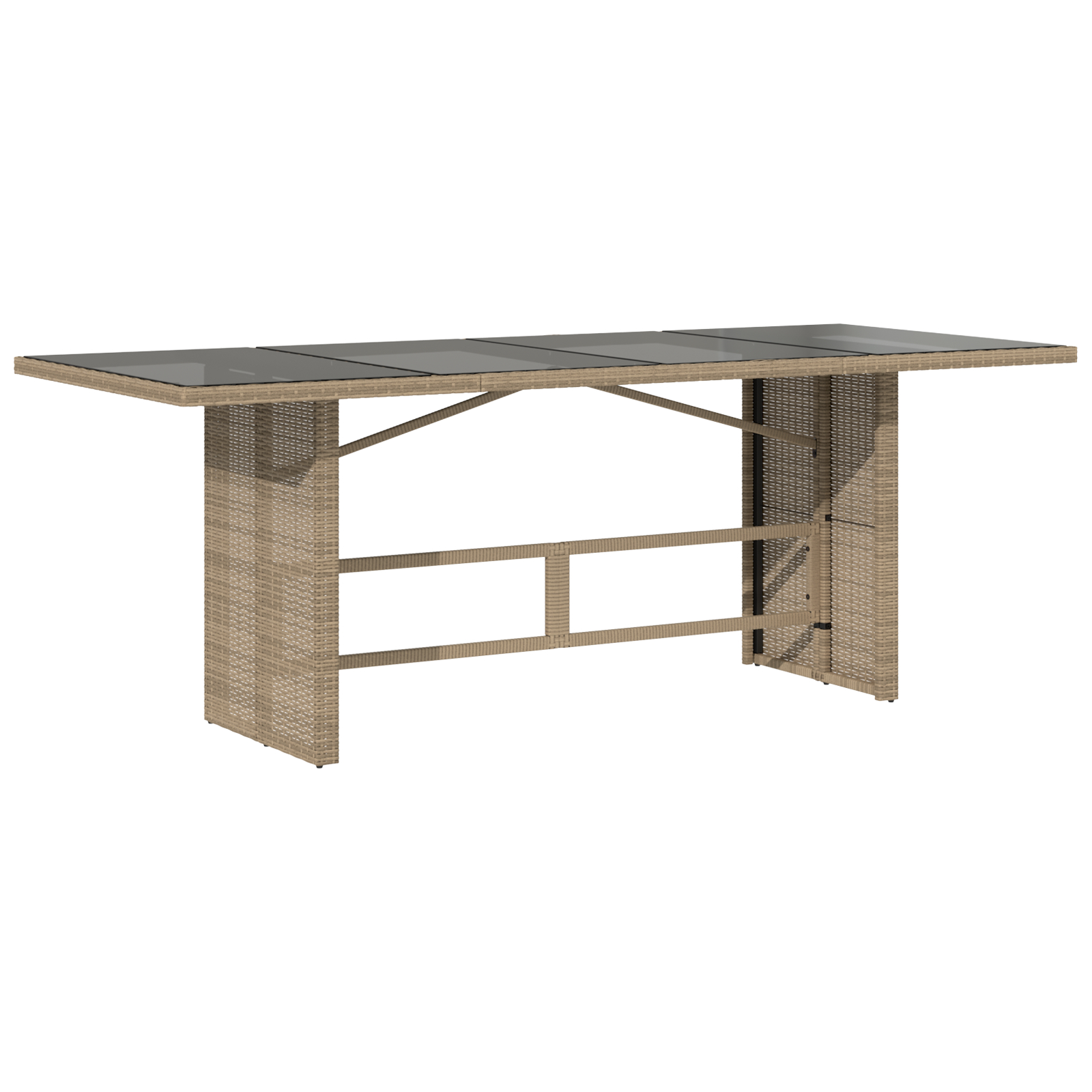 Set de dining pentru grădină 9 piese bej din rattan polimeric GartenMobel Dekor