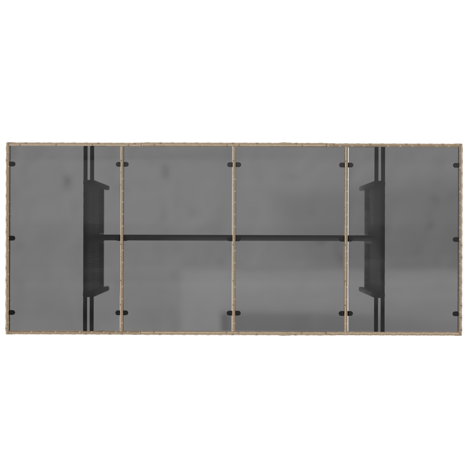 Set de dining pentru grădină 9 piese bej din rattan polimeric GartenMobel Dekor