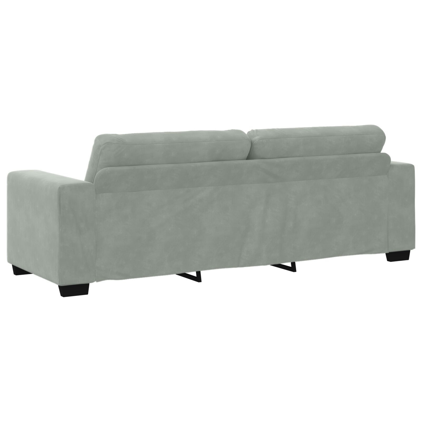 Set canapea, 3 piese, perne gri deschis, catifea GartenMobel Dekor