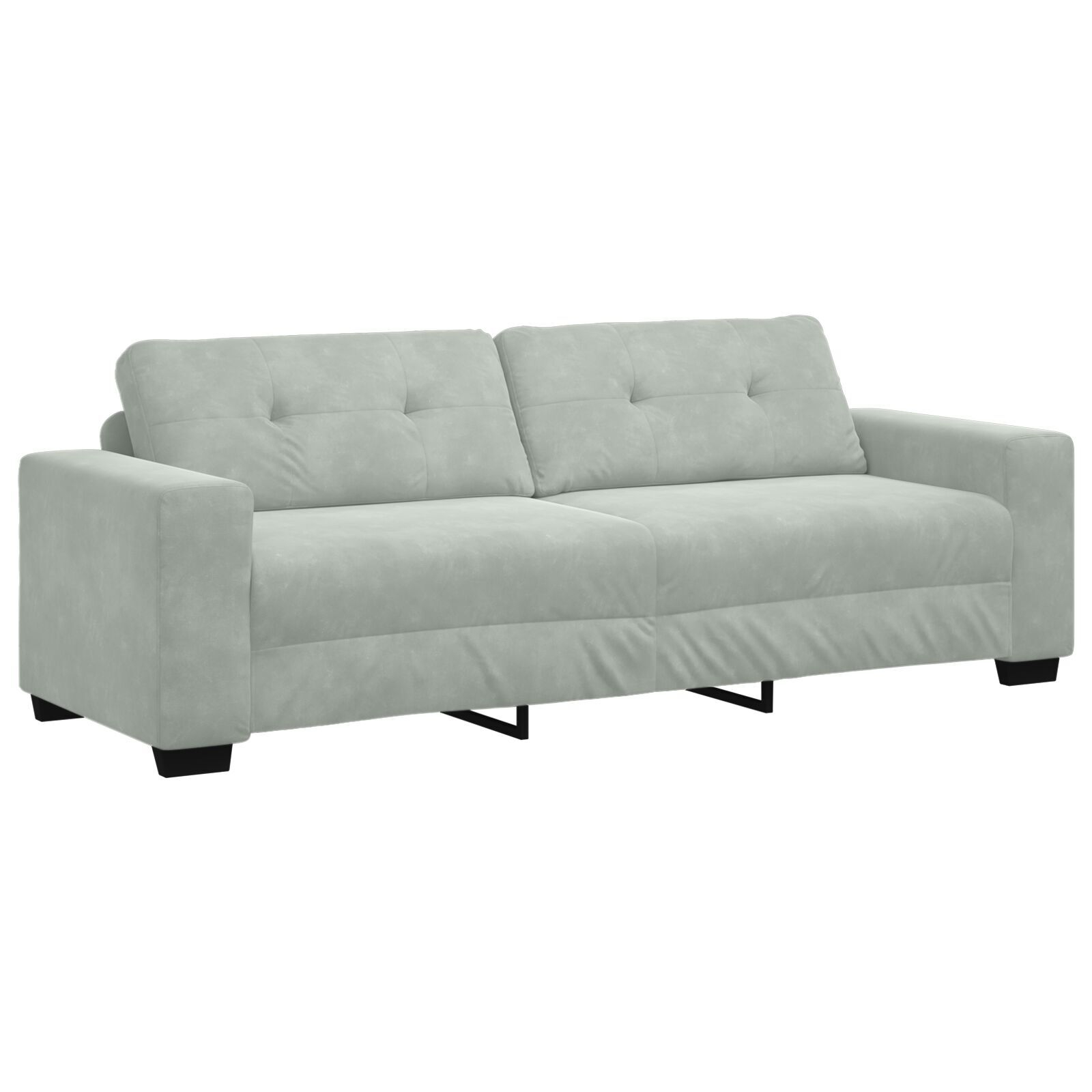 Set canapea, 3 piese, perne gri deschis, catifea GartenMobel Dekor