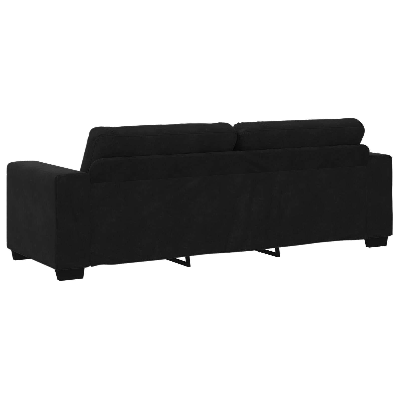 Set canapea, 3 piese, perne negre, catifea GartenMobel Dekor