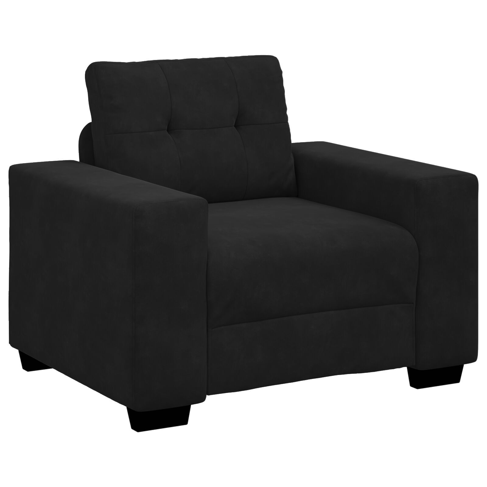 Set canapea, 3 piese, perne negre, catifea GartenMobel Dekor