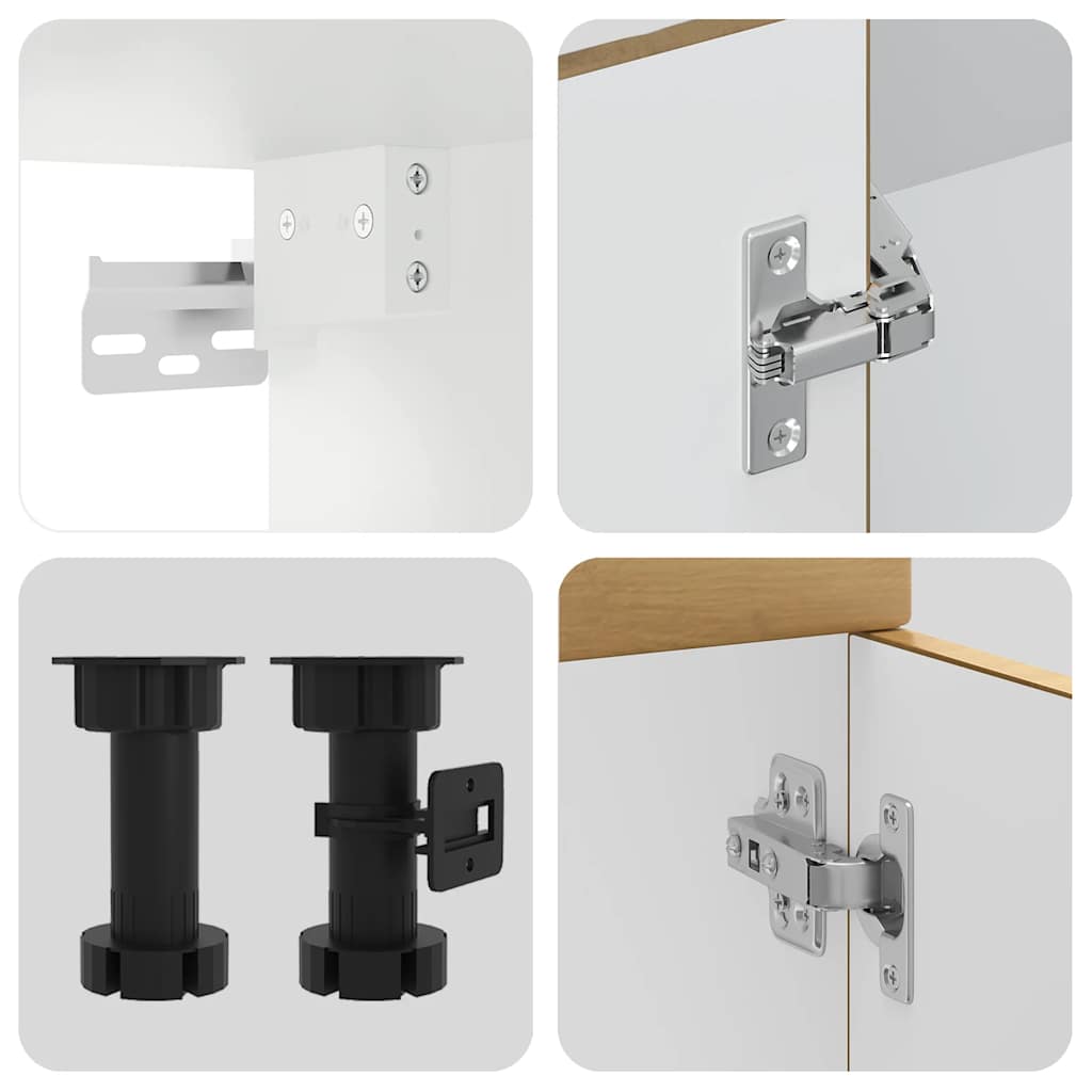 Set dulap de bucătărie 11 piese „Porto” stejar artizanal lemn GartenMobel Dekor