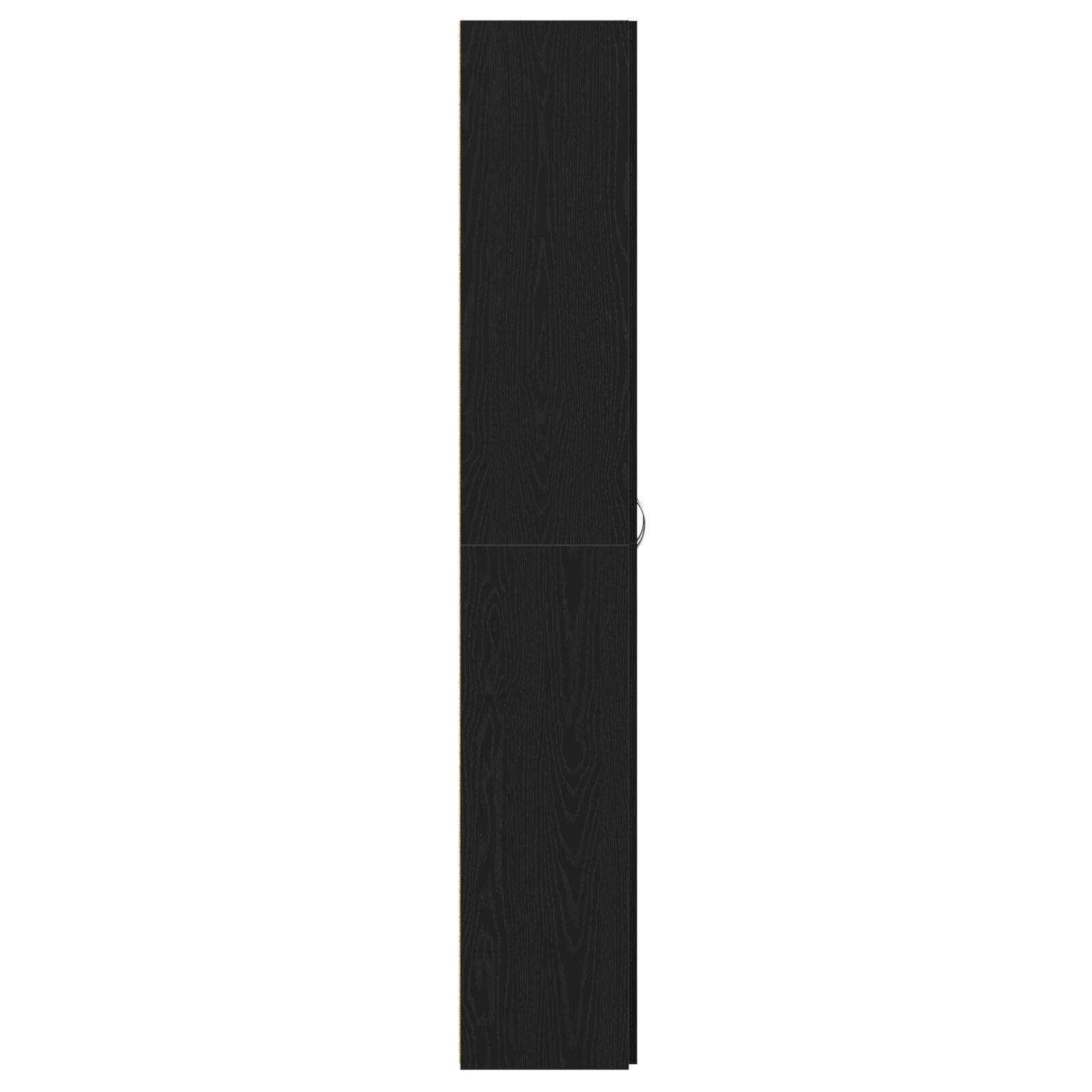 Credență birou  Negru Stejar 60x32x190 cm Lemn prelucrat GartenMobel Dekor