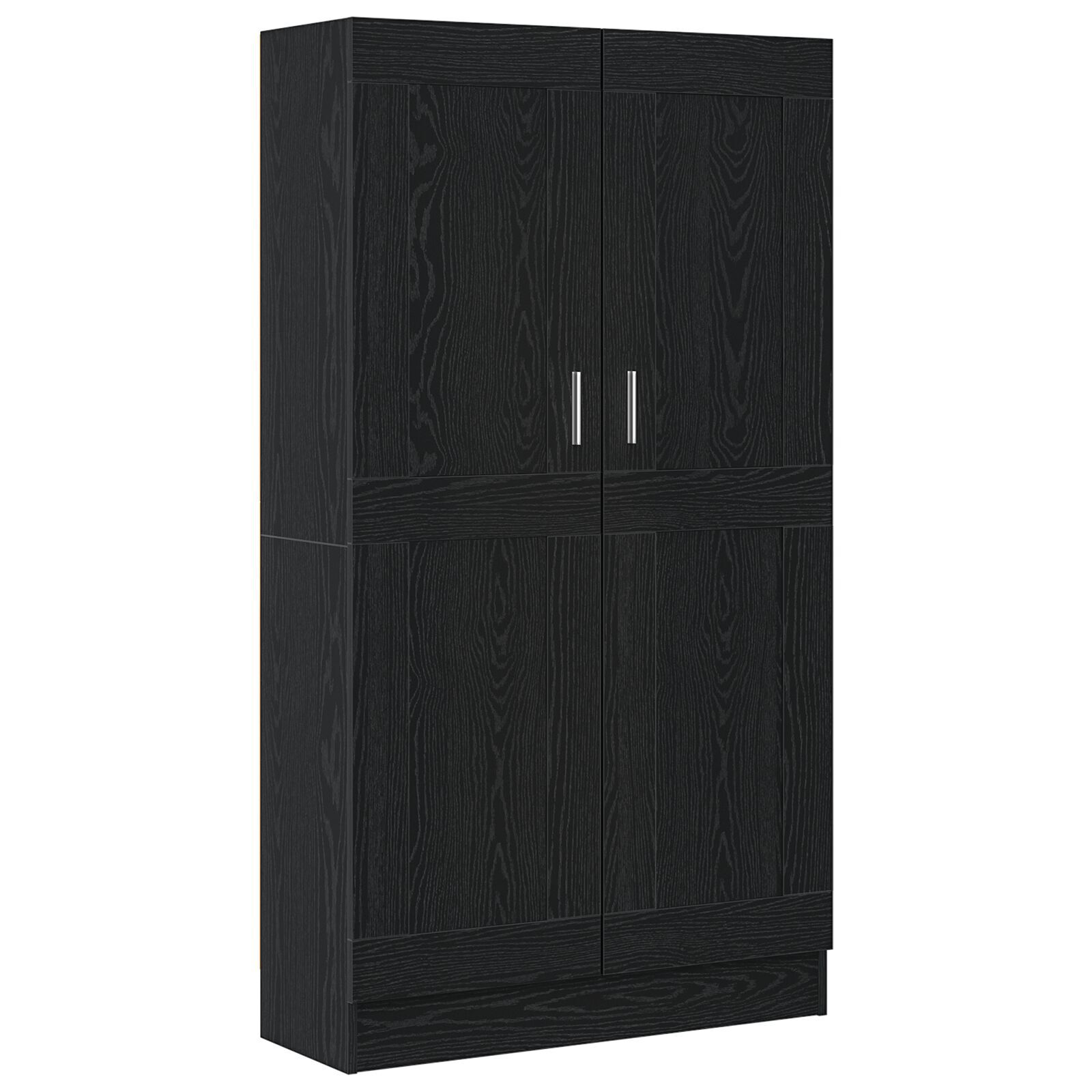 Set de biblioteci  2 buc Negru Stejar 165x30,5x150 cm Lemn prelucrat GartenMobel Dekor