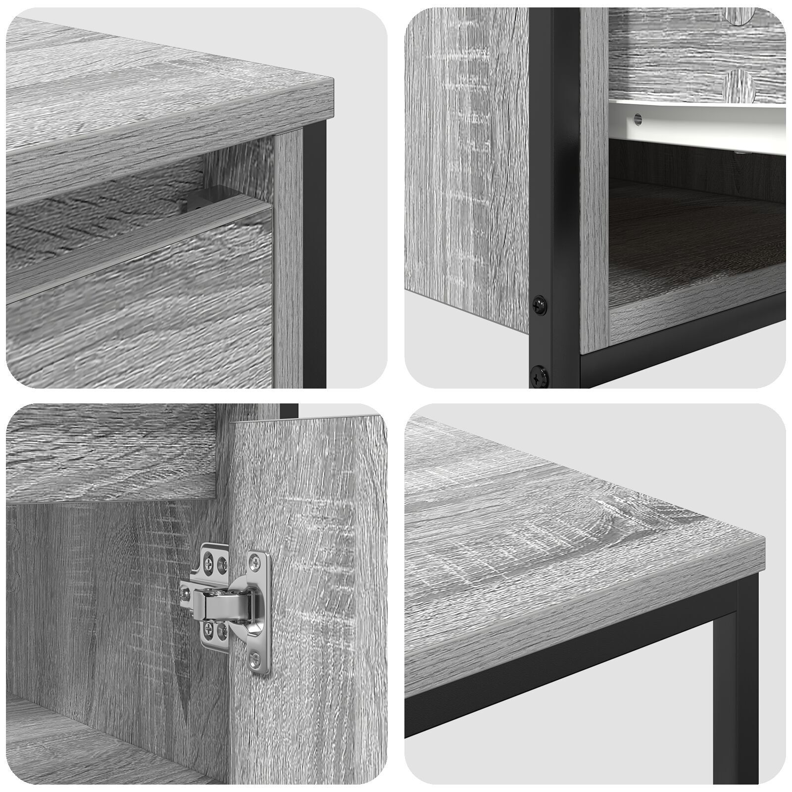 Set de mobilier pentru baie 2 piese  Gri Sonoma din lemn prelucrat GartenMobel Dekor