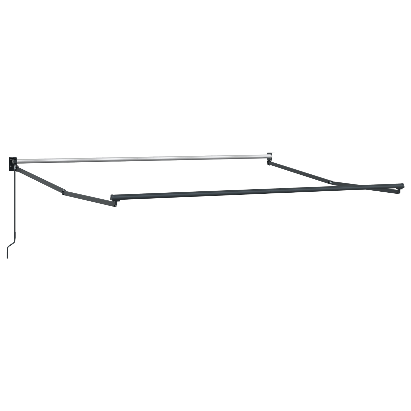Marchiză manuală retractabilă neagră 350x250 cm, Material de înlocuire pentru marchiză pentru cadru de 3.5x2.5 m negru GartenMobel Dekor