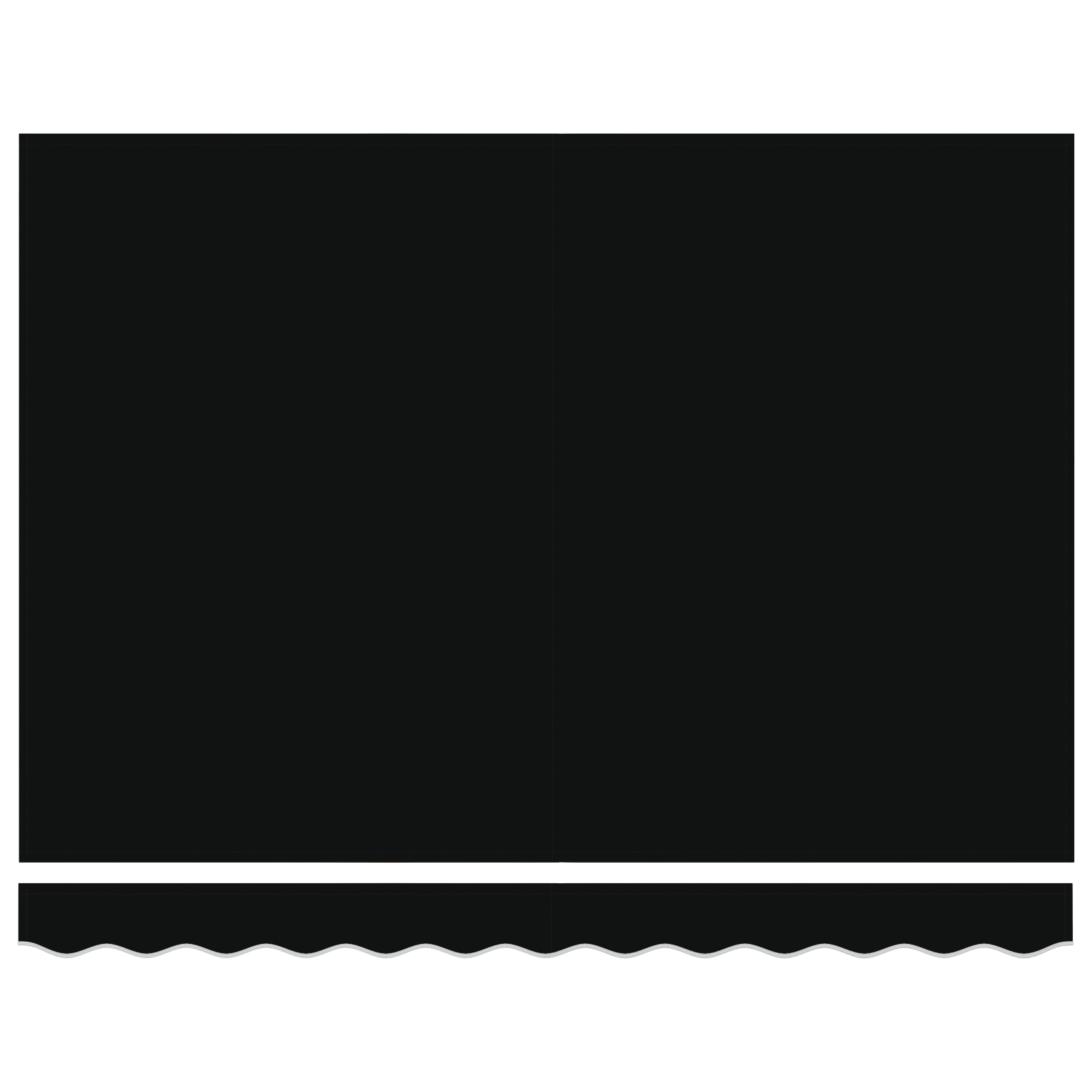 Marchiză manuală retractabilă neagră 350x250 cm, Material de înlocuire pentru marchiză pentru cadru de 3.5x2.5 m negru GartenMobel Dekor