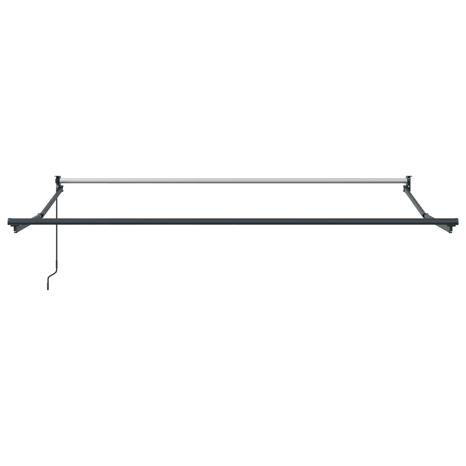 Marchiză manuală retractabilă neagră 350x250 cm, Material de înlocuire pentru marchiză pentru cadru de 3.5x2.5 m negru GartenMobel Dekor