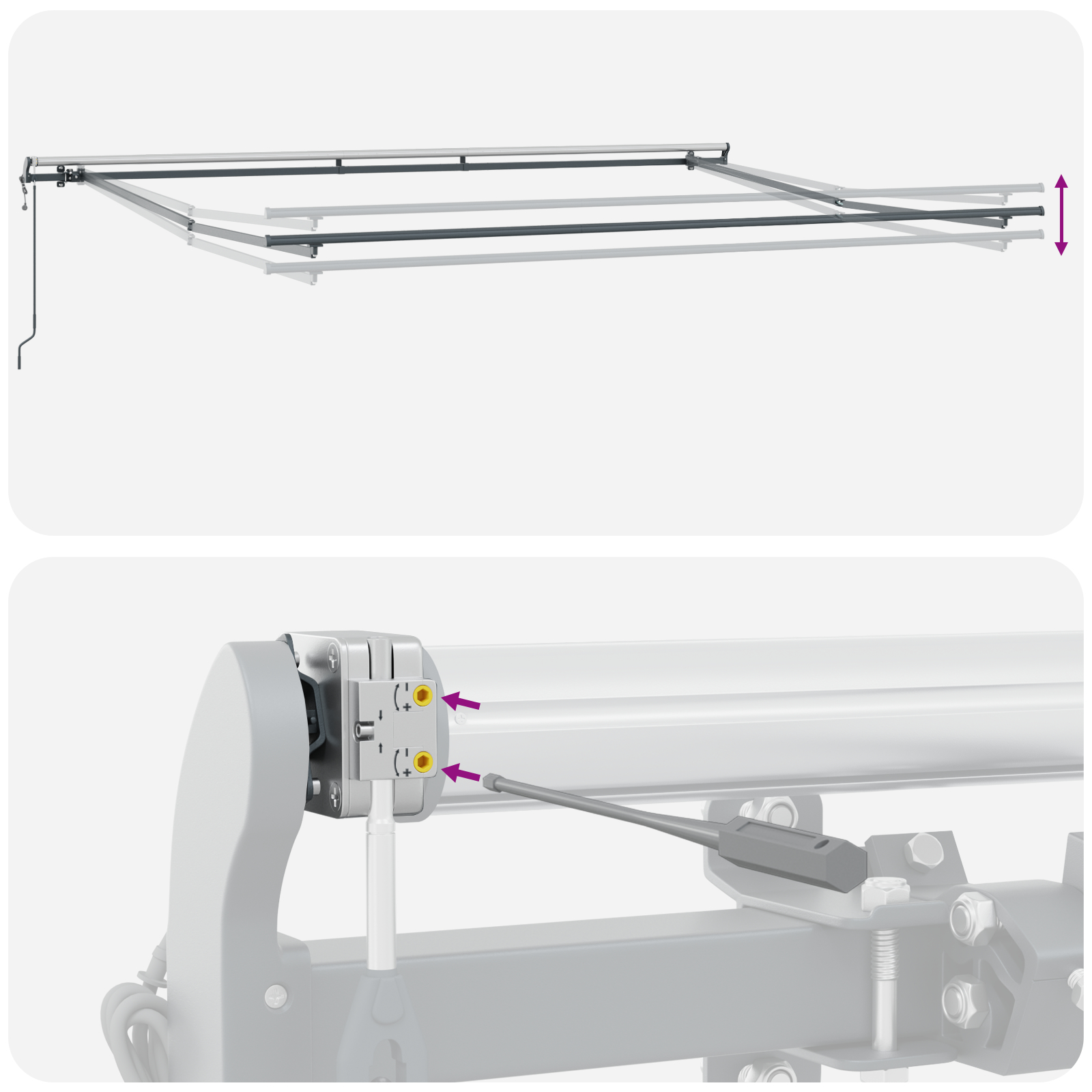Marchiză automată retractabilă roșie 400x300 cm,  Material de înlocuire pentru marchiză 4x3 m cadru roșu GartenMobel Dekor