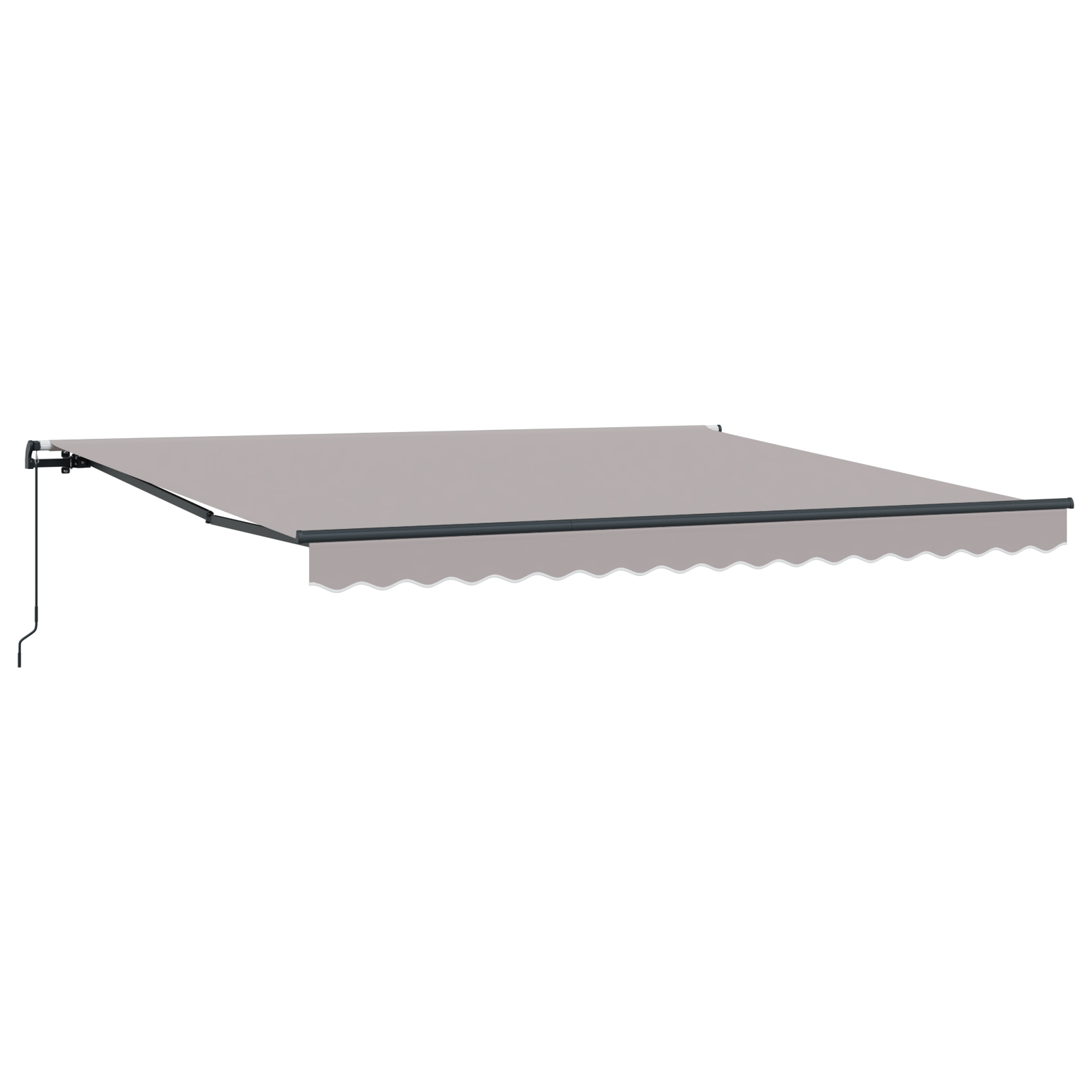 Marcheză manuală retractabilă gri deschis 400x300 cm, Material de înlocuire pentru marcheză pentru cadru de 4x3 m gri deschis GartenMobel Dekor