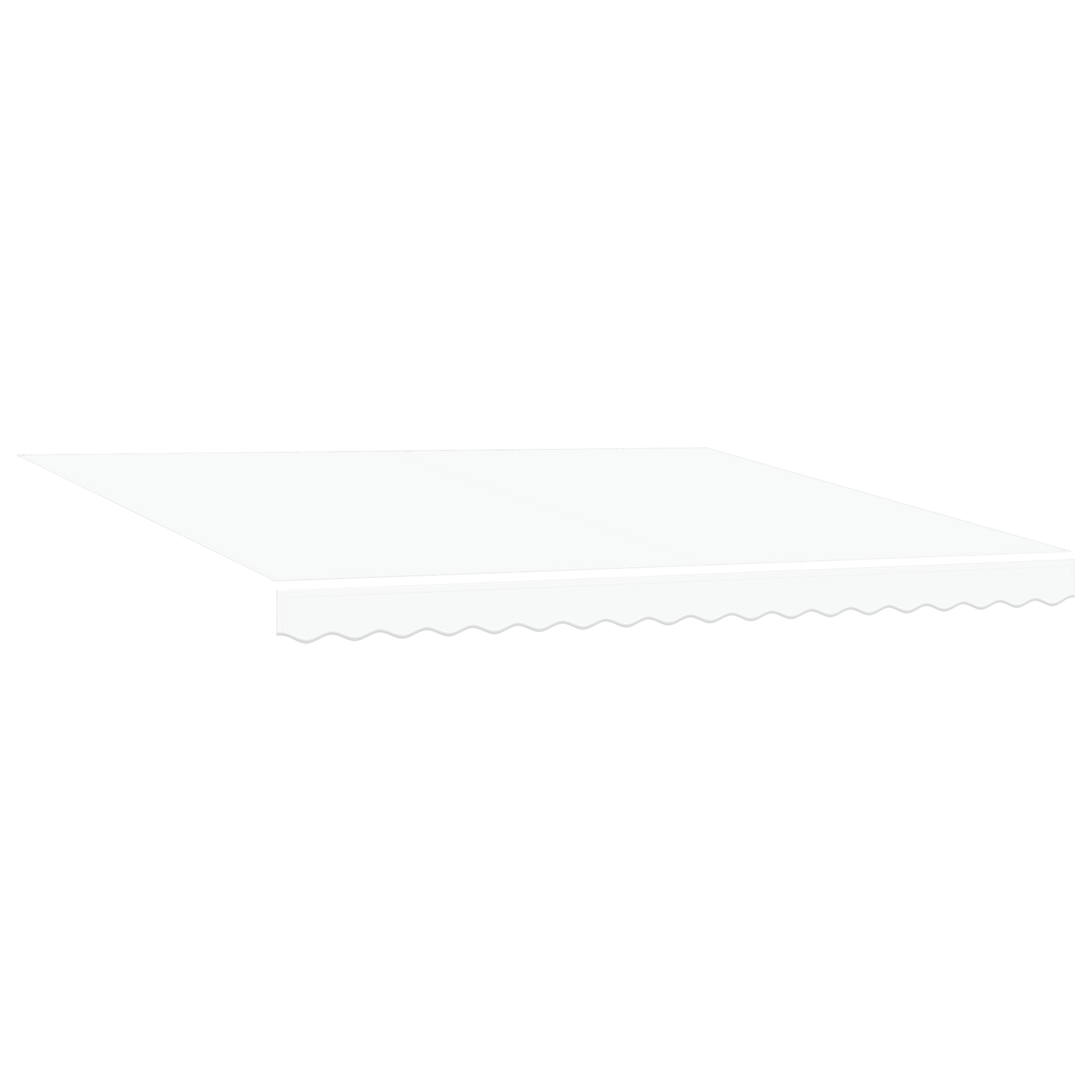 Marchiza manuală retractabilă Alb 400x300 cm, Material de schimb pentru marchiza pentru cadru de 4x3 m Alb GartenMobel Dekor
