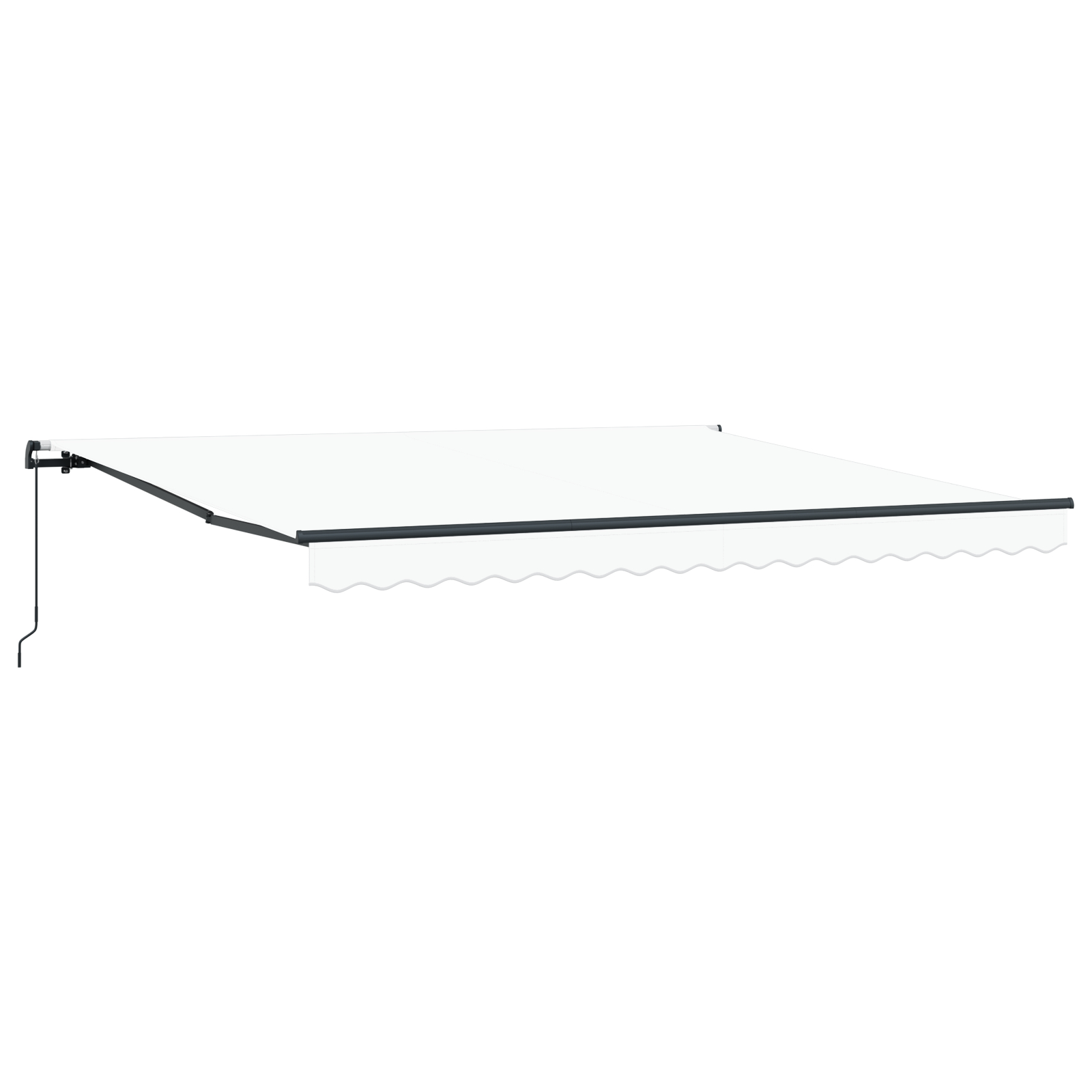 Marchiza manuală retractabilă Alb 400x300 cm, Material de schimb pentru marchiza pentru cadru de 4x3 m Alb GartenMobel Dekor