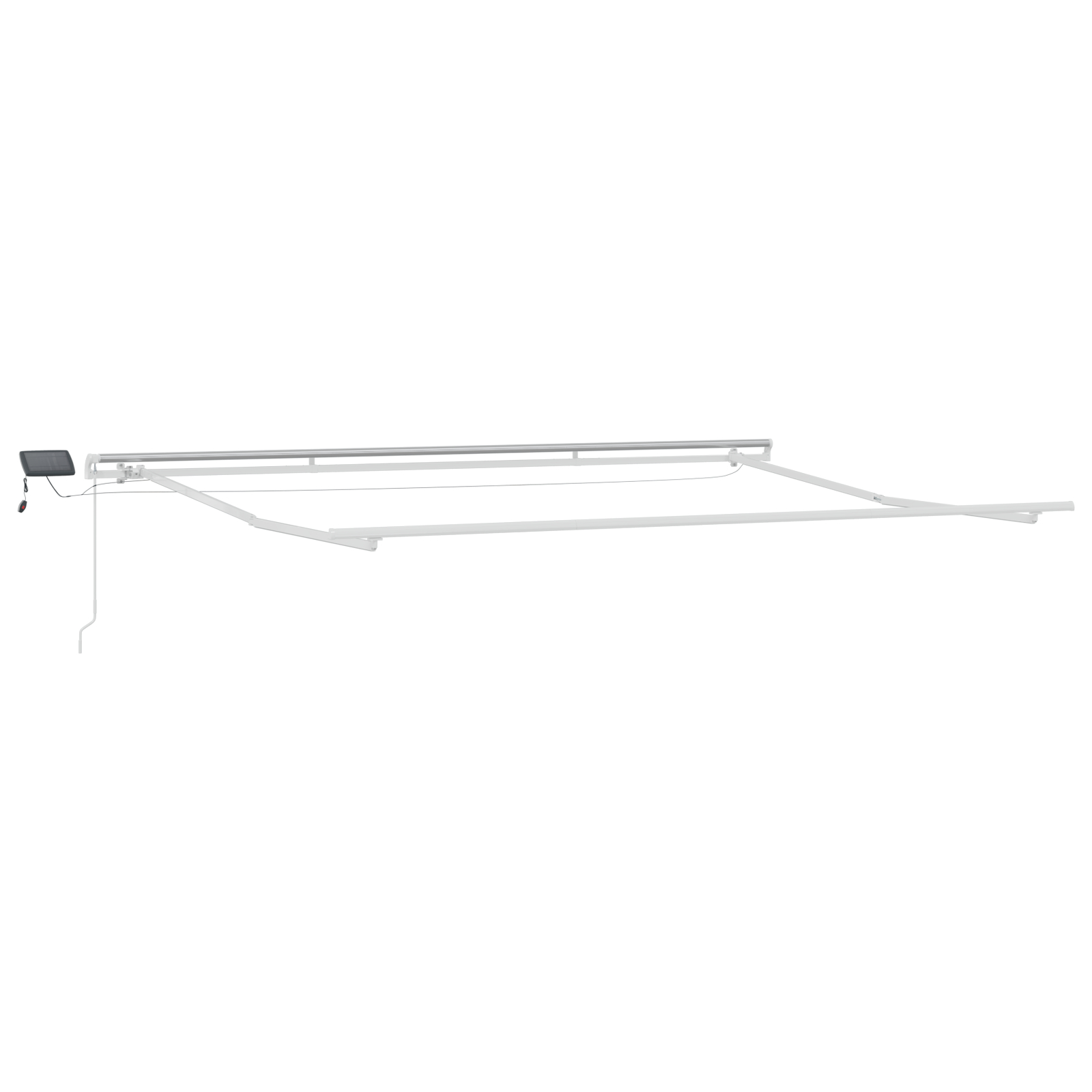 Marciză manuală retractabilă cu LED Roșie 400x300 cm, Țesătură de schimb pentru marciză 4x3 m Roșie GartenMobel Dekor