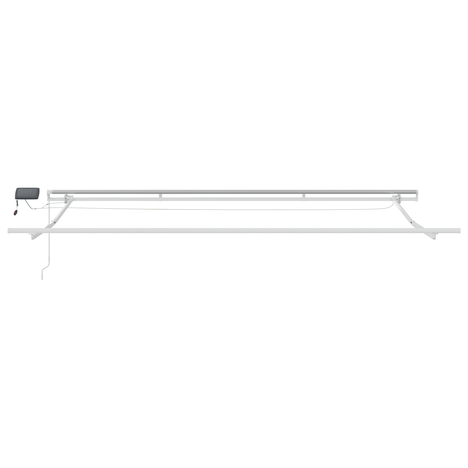 Marciză manuală retractabilă cu LED Roșie 400x300 cm, Țesătură de schimb pentru marciză 4x3 m Roșie GartenMobel Dekor