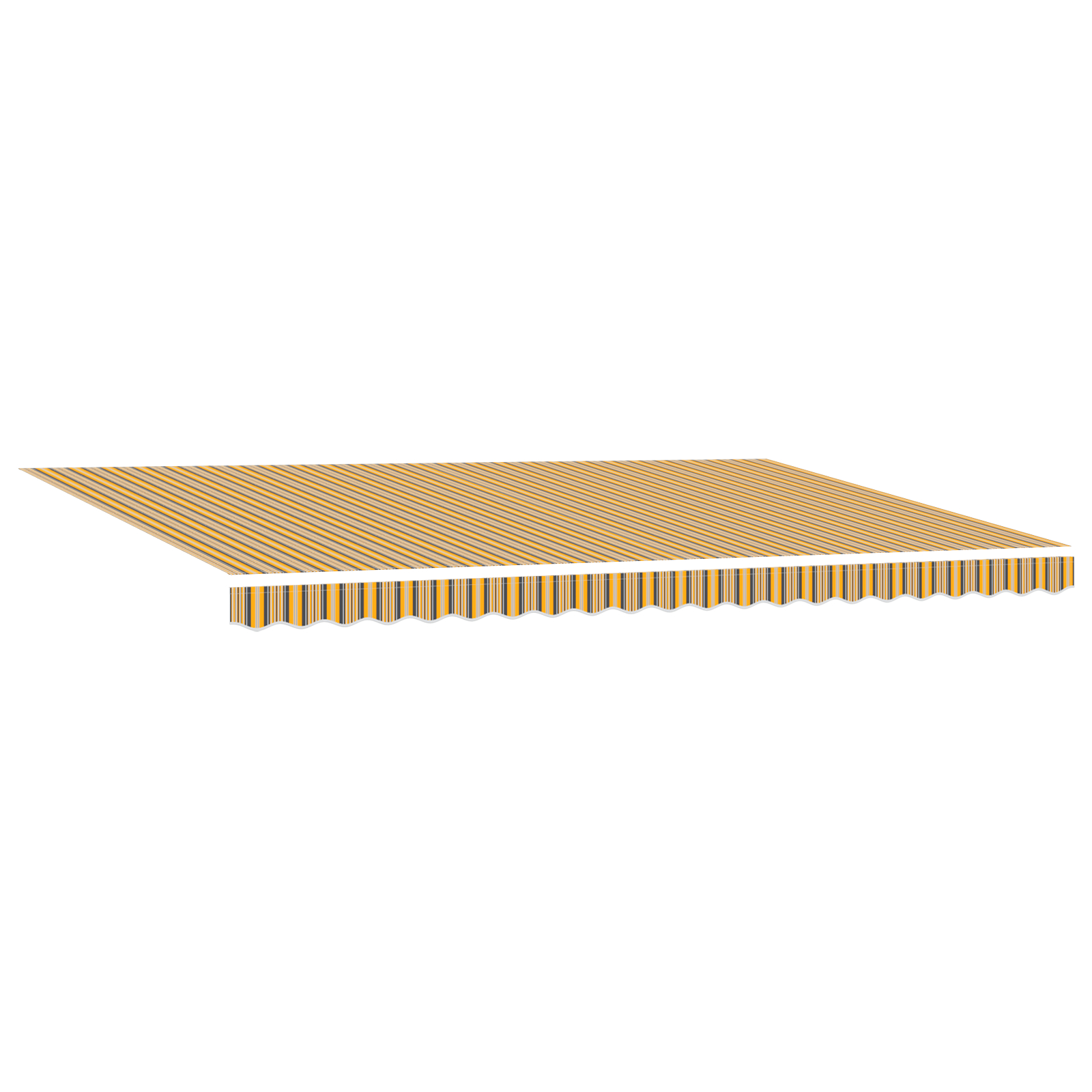Marchiză Retractabilă Manuală cu Dungi Multicolore LED 500x300 cm. GartenMobel Dekor