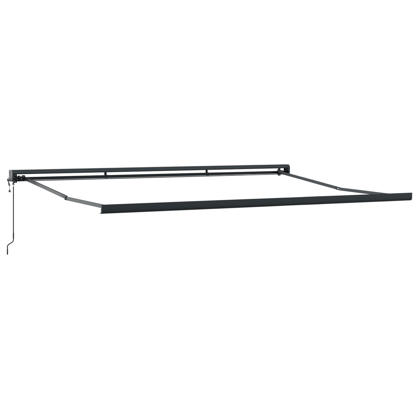 Marciză retractabilă automată neagră 500x300 cm, Material de înlocuire pentru marciză pentru cadru de 5x3 m negru GartenMobel Dekor