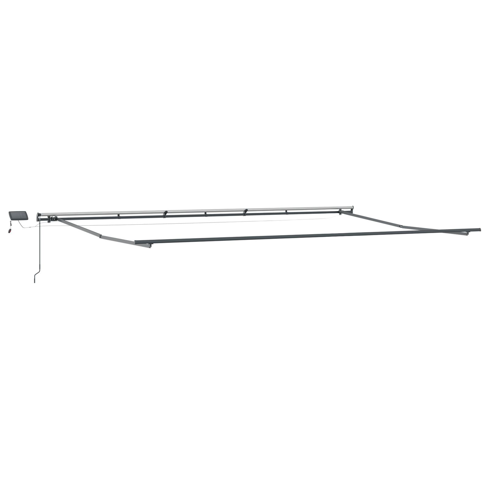 Marchiză retractabilă manuală vitaXL cu LED alb 600x300 cm, Material de schimb pentru marchiză vitaXL pentru cadru de 6x3 m alb GartenMobel Dekor