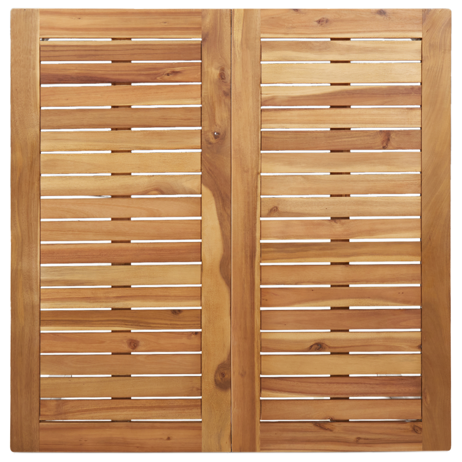 Set de Masă pentru Grădină  5 Piese din Lemn Solid de Acacia, Masă de Exterior  90x90x74.5 cm din Lemn Solid de Acacia, Scaune de Grădină Stackable 4 pcs din Lemn Solid de Acacia și Metal GartenMobel Dekor