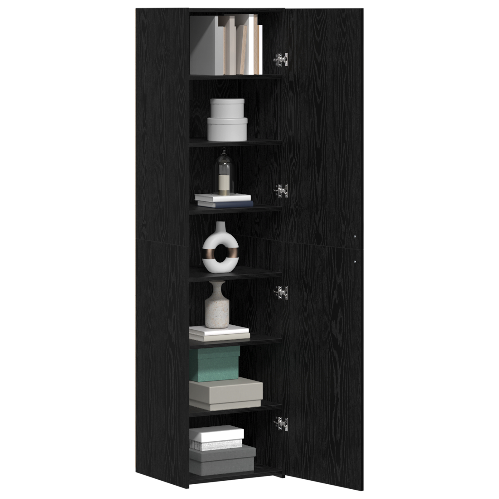 Bufet din stejar negru 45x42.5x185 cm Lemn prelucrat GartenMobel Dekor