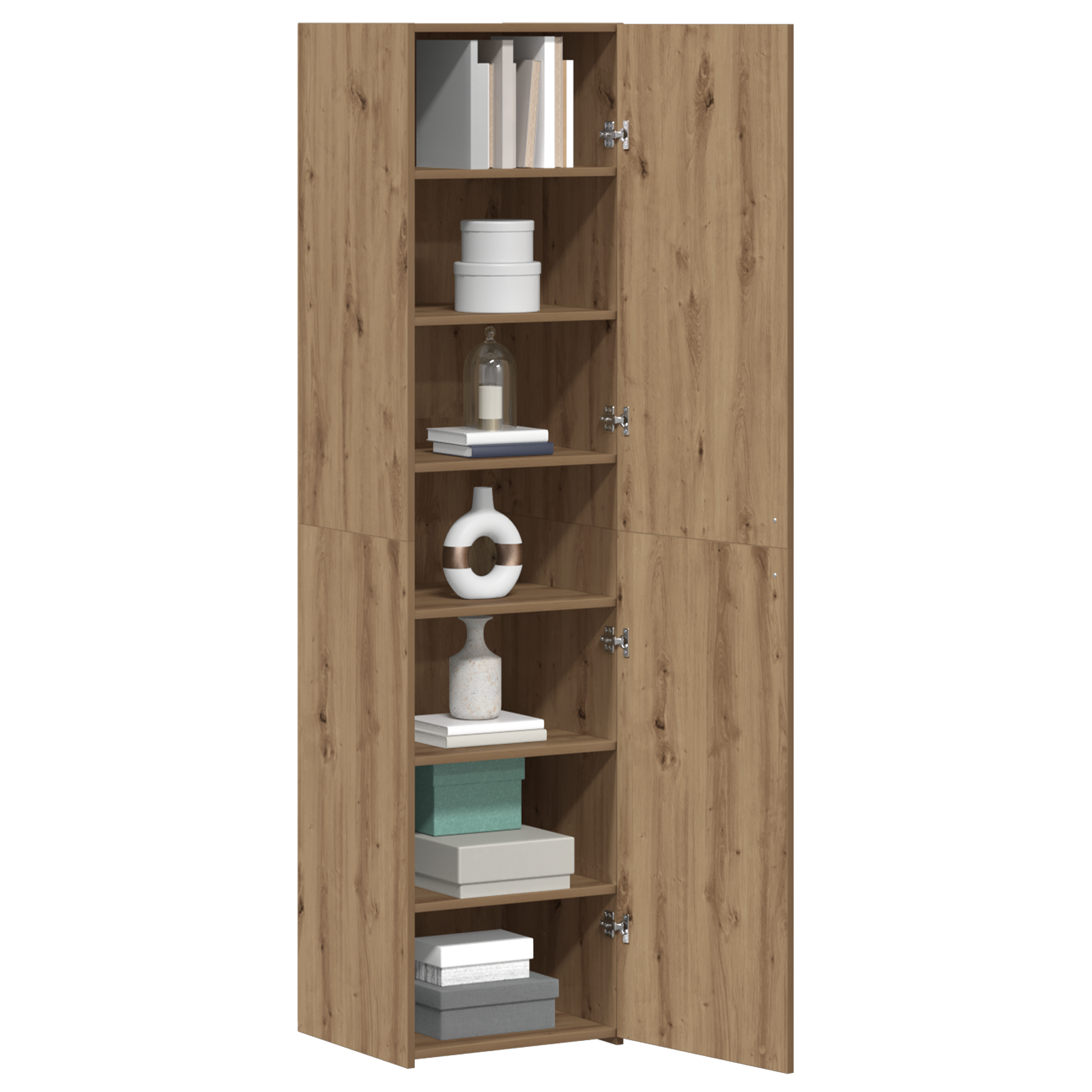 Highboard din stejar artesan 45x42.5x185 cm Lemn prelucrat GartenMobel Dekor
