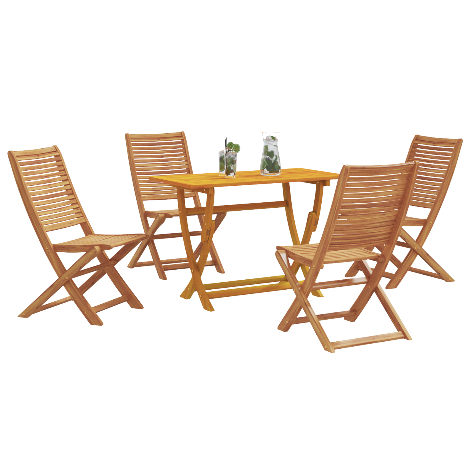 Set de Dining pentru Grădină cu 5 Piese Lemn Masiv Acacia GartenMobel Dekor