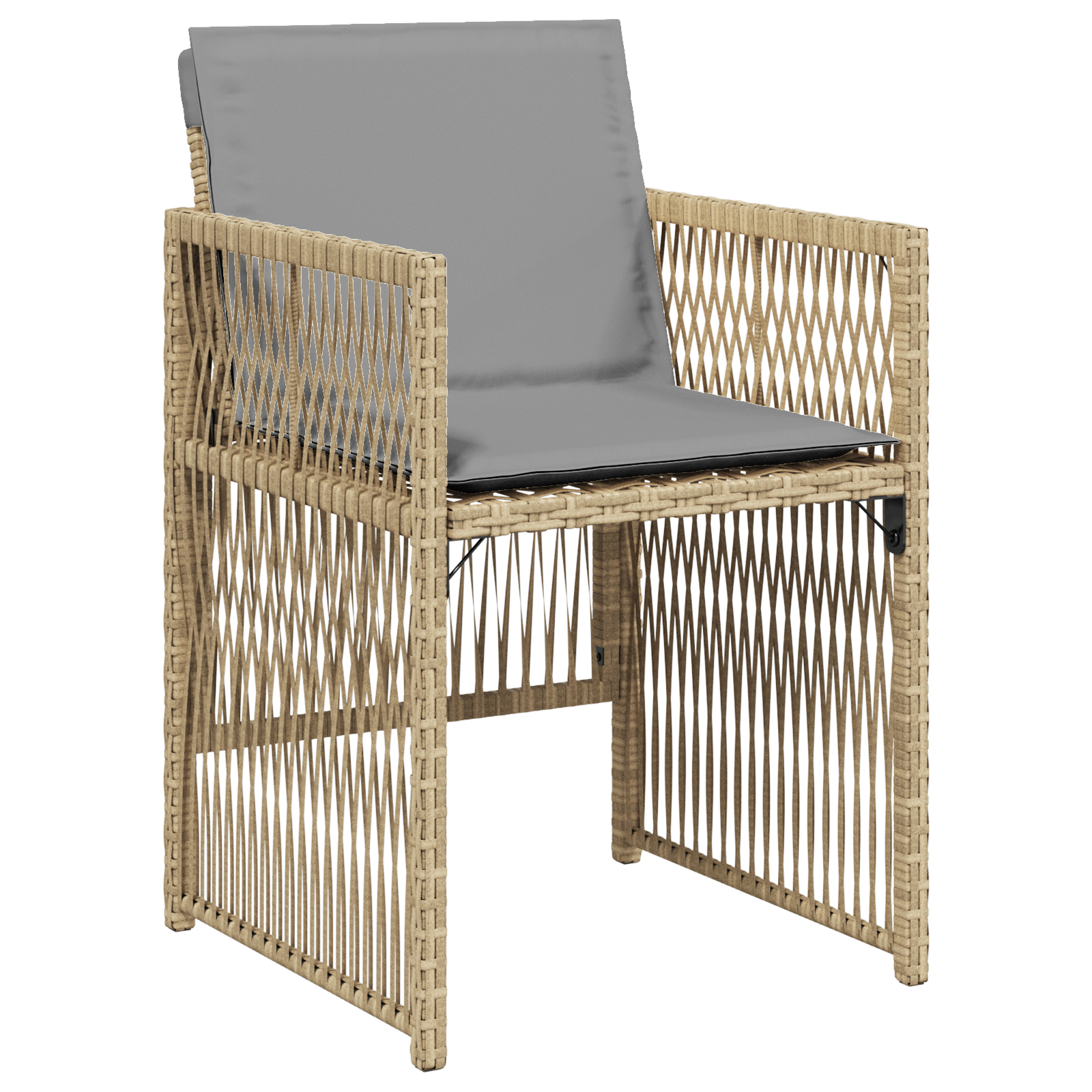 Set de dining pentru grădină cu 5 piese cu perne în rattan bej,  Masă de grădină în negru 140x80x73 cm cu sticlă securizată GartenMobel Dekor
