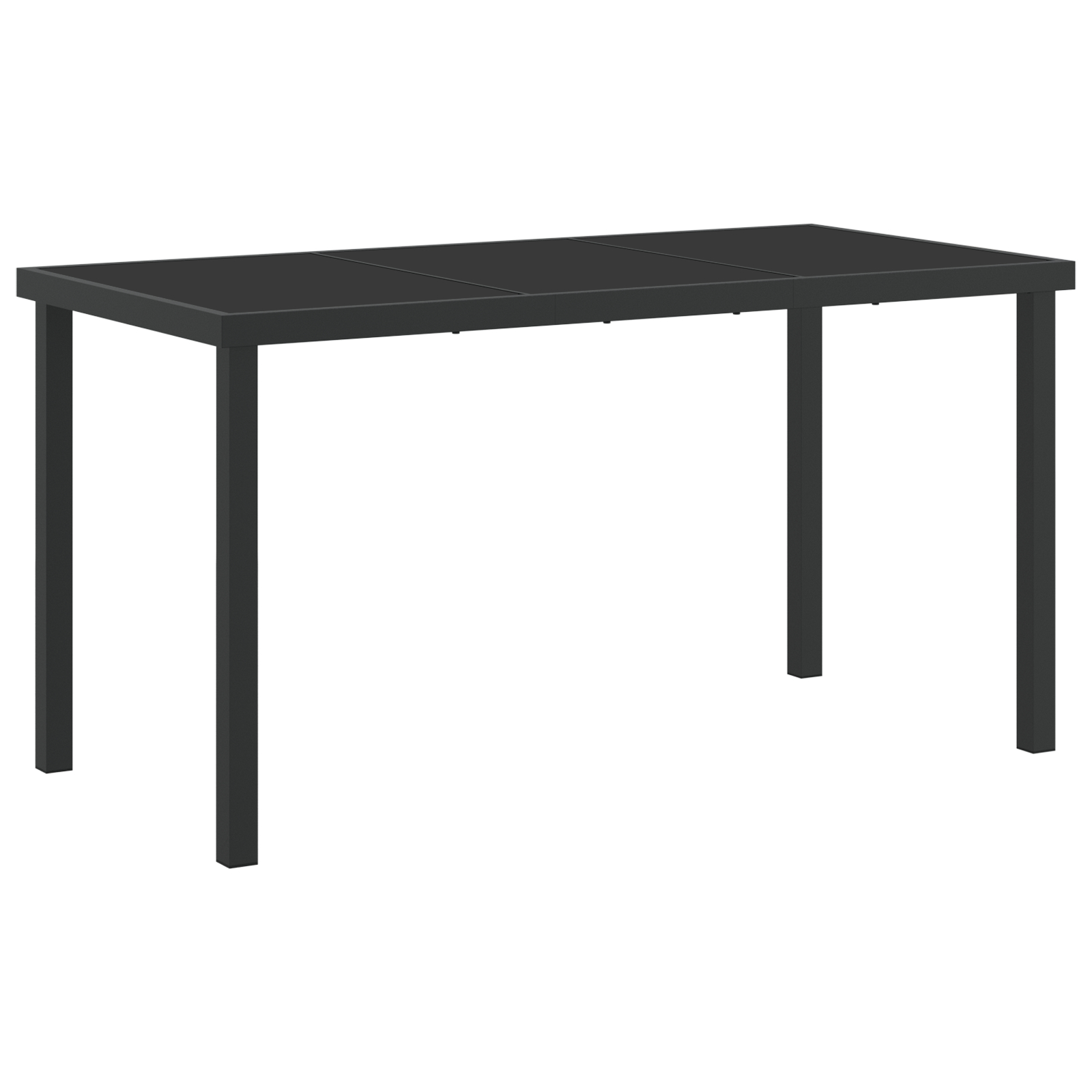 Set de dining pentru grădină cu 5 piese cu perne în rattan bej,  Masă de grădină în negru 140x80x73 cm cu sticlă securizată GartenMobel Dekor
