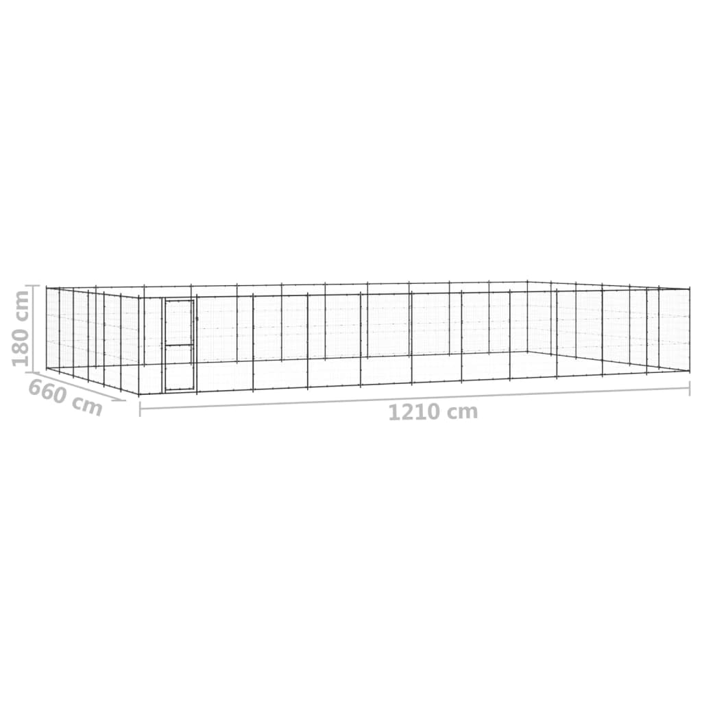 Padoc pentru câini de exterior, 79,86 m², oțel GartenMobel Dekor