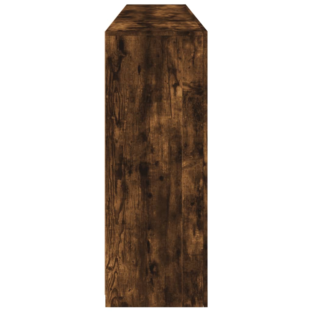 Servantă cu lumini LED, stejar fumuriu, 202x37x100 cm GartenMobel Dekor