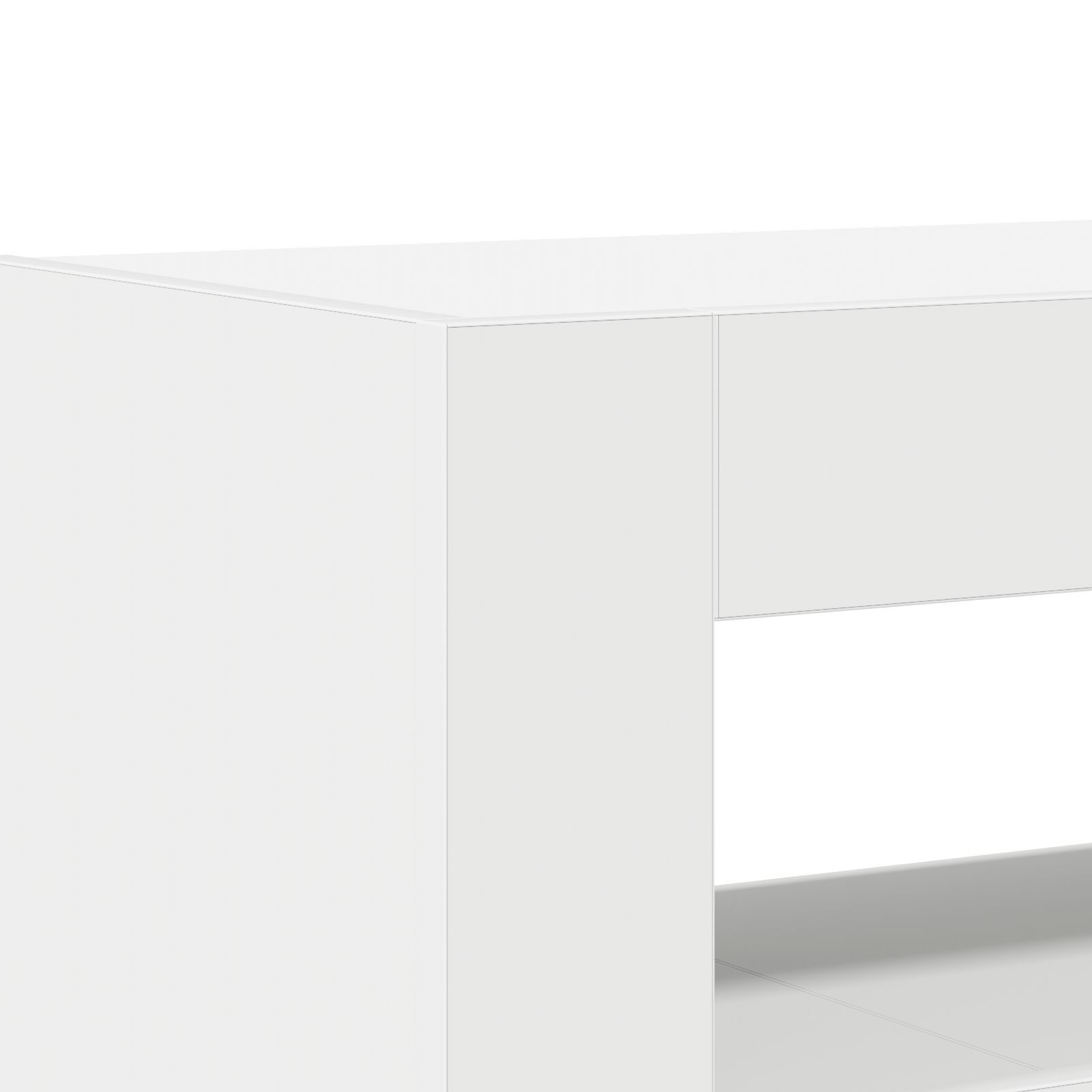 Bufet Alb Alb Lemn Compus 116 x 30 x 75 cm Modern Bufet cu LED GartenMobel Dekor