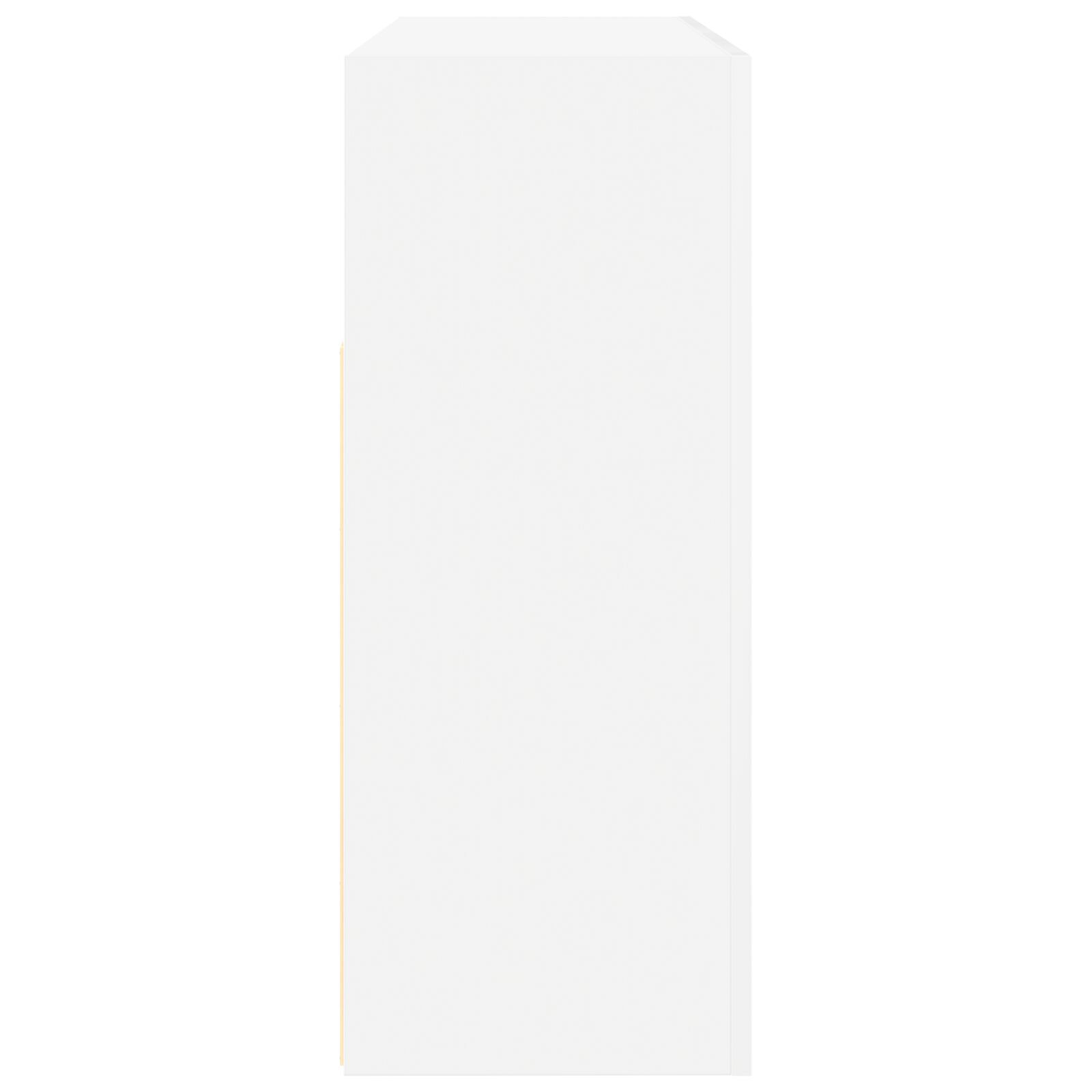 Bufet Alb Alb Lemn Compus 116 x 30 x 75 cm Modern Bufet cu LED GartenMobel Dekor