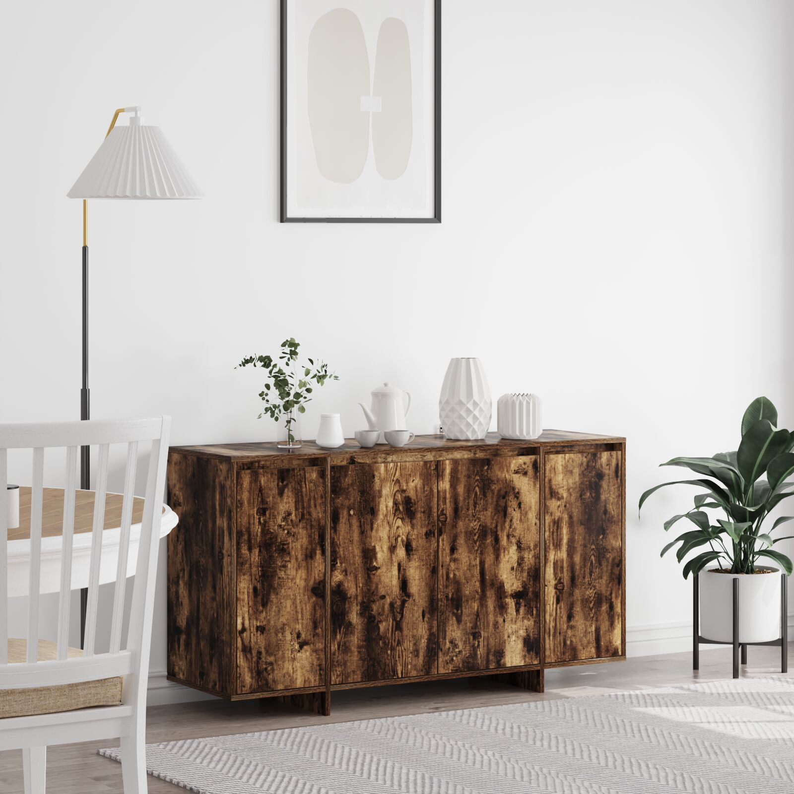 Bufet din Stejar Afumat Stejar Afumat Lemn 135 x 41 x 75 cm GartenMobel Dekor