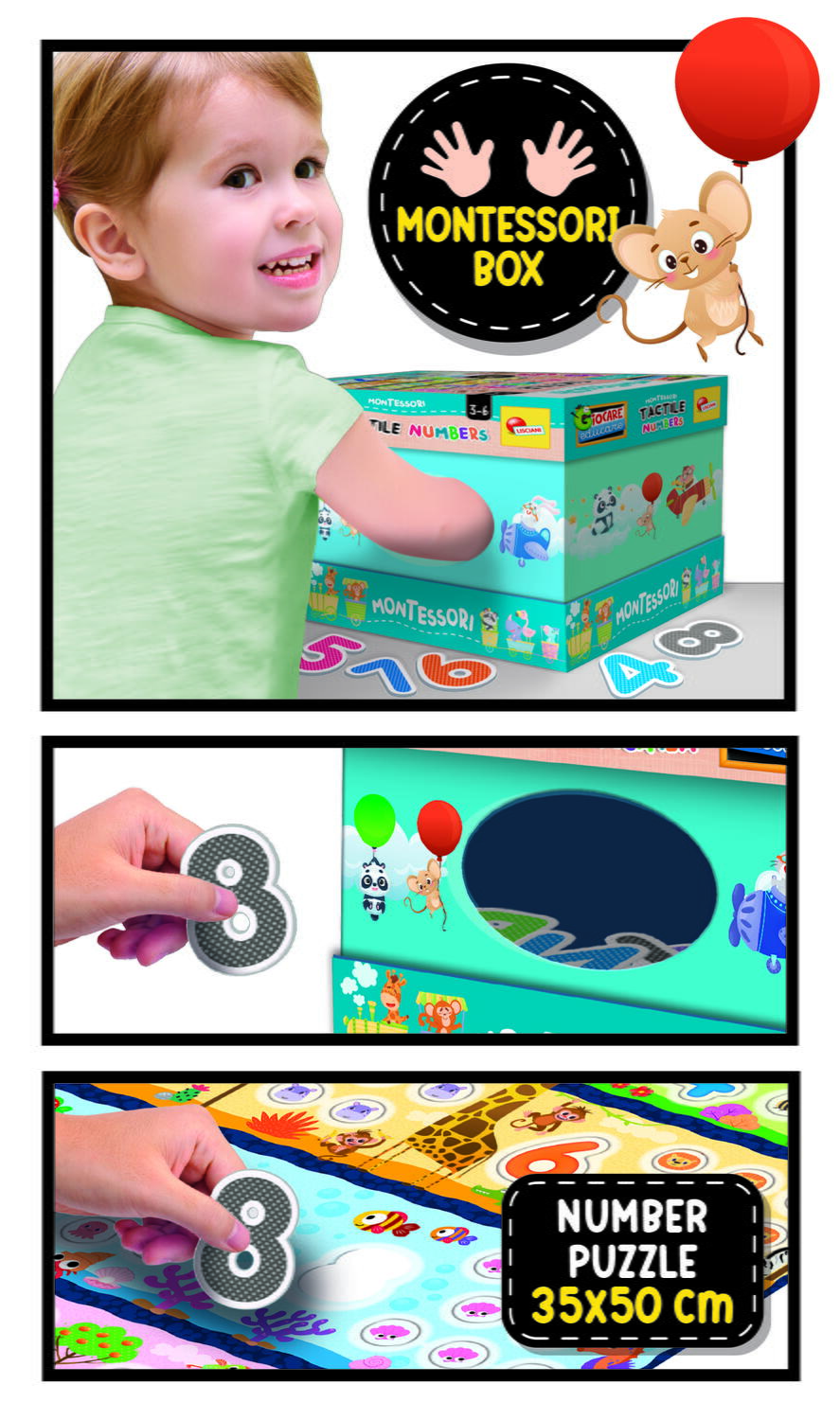 Joc tactil Montessori - Numaram si ne distram PlayLearn Toys