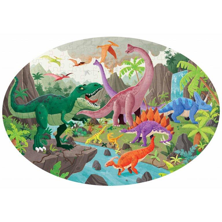 Cunoaste, invata si exploreaza - Puzzle Dinozauri (205 piese) PlayLearn Toys