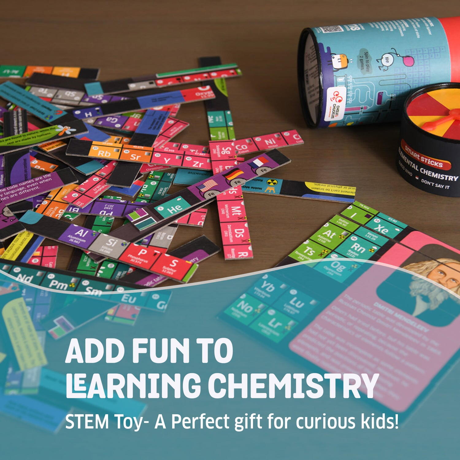 Joc Smart Sticks - Tabelul periodic al elementelor PlayLearn Toys