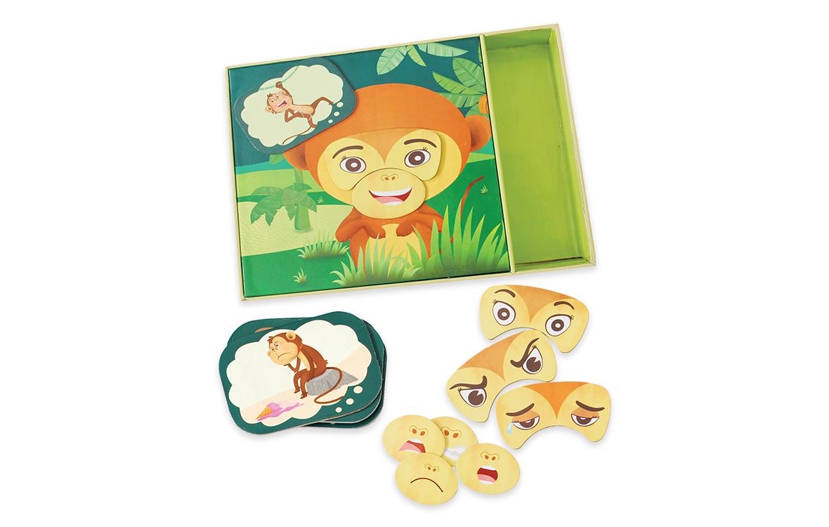 Joc de potrivire - Ce simte maimutica? PlayLearn Toys