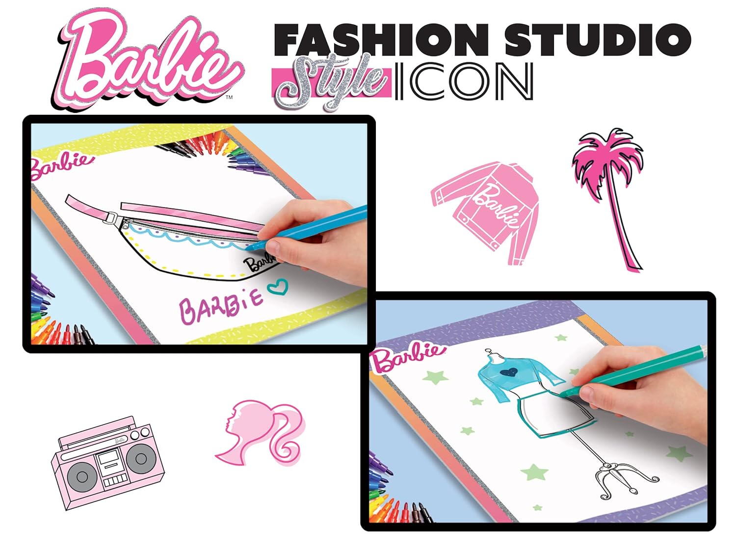 Set de colorat cu activitati Barbie - Fashion Icon PlayLearn Toys