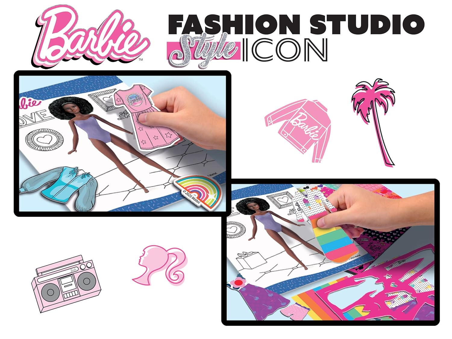 Set de colorat cu activitati Barbie - Fashion Icon PlayLearn Toys