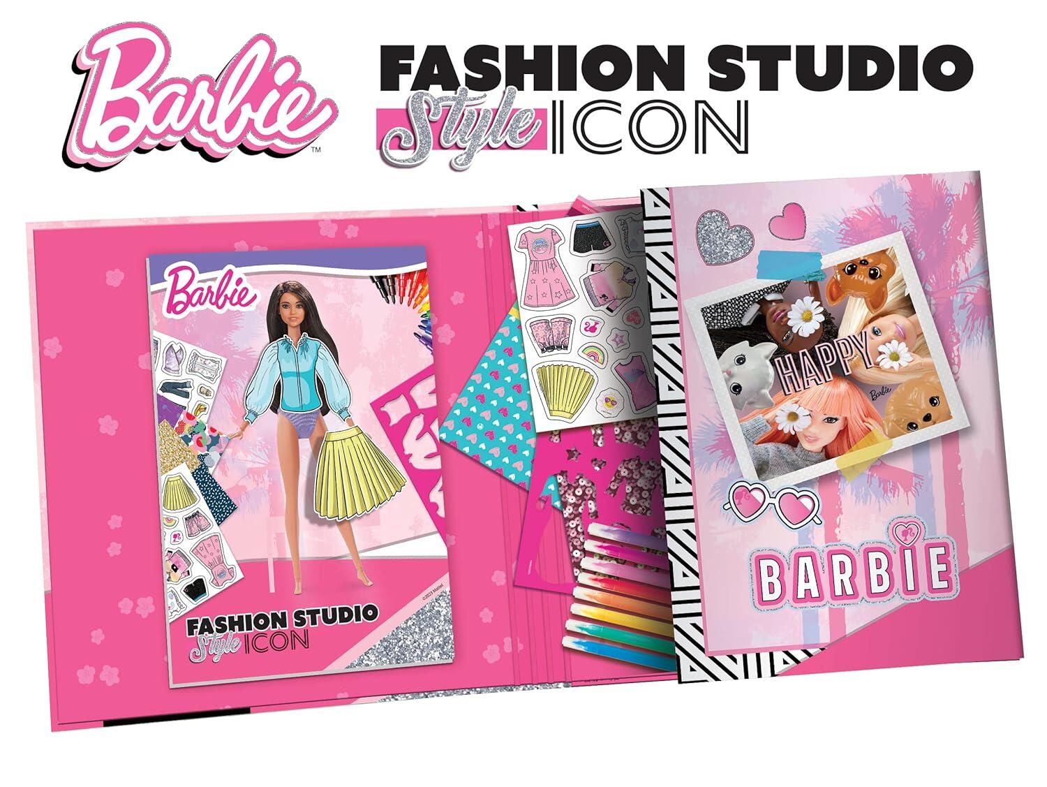 Set de colorat cu activitati Barbie - Fashion Icon PlayLearn Toys